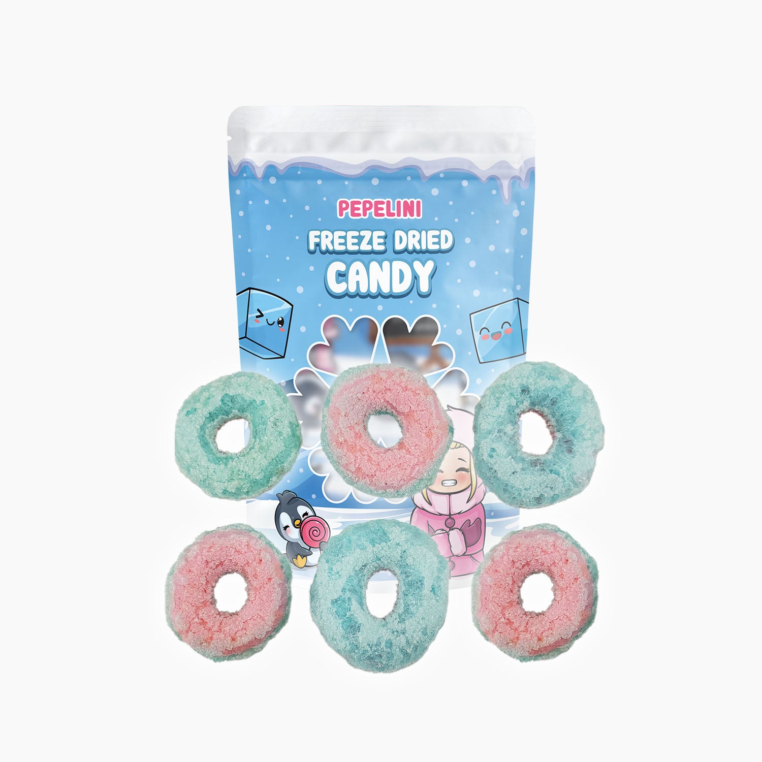 Gefriergetrocknete Bubble Gum Ringe