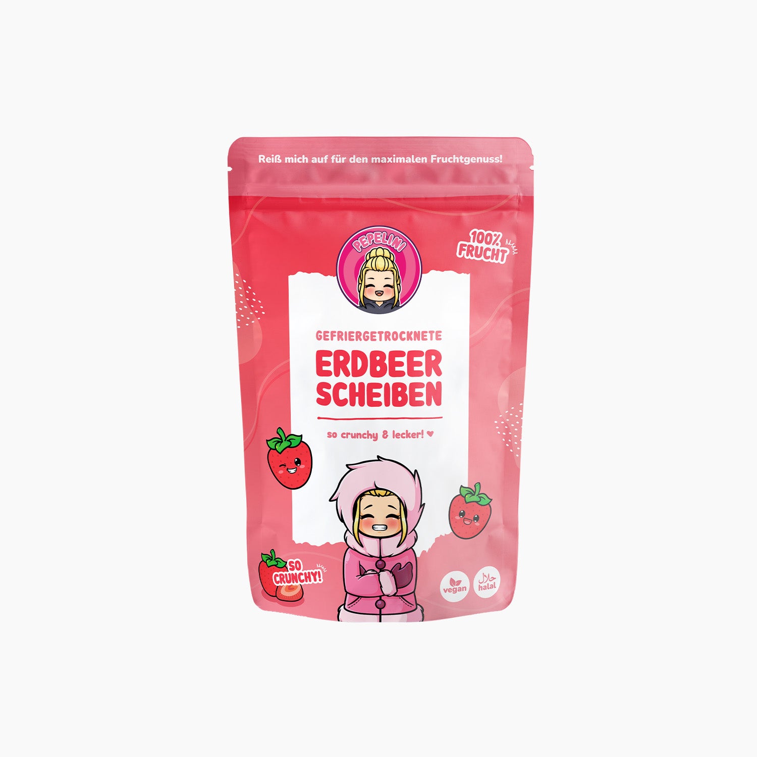 PEPELINI Gefriergetrocknete Erdbeerscheiben