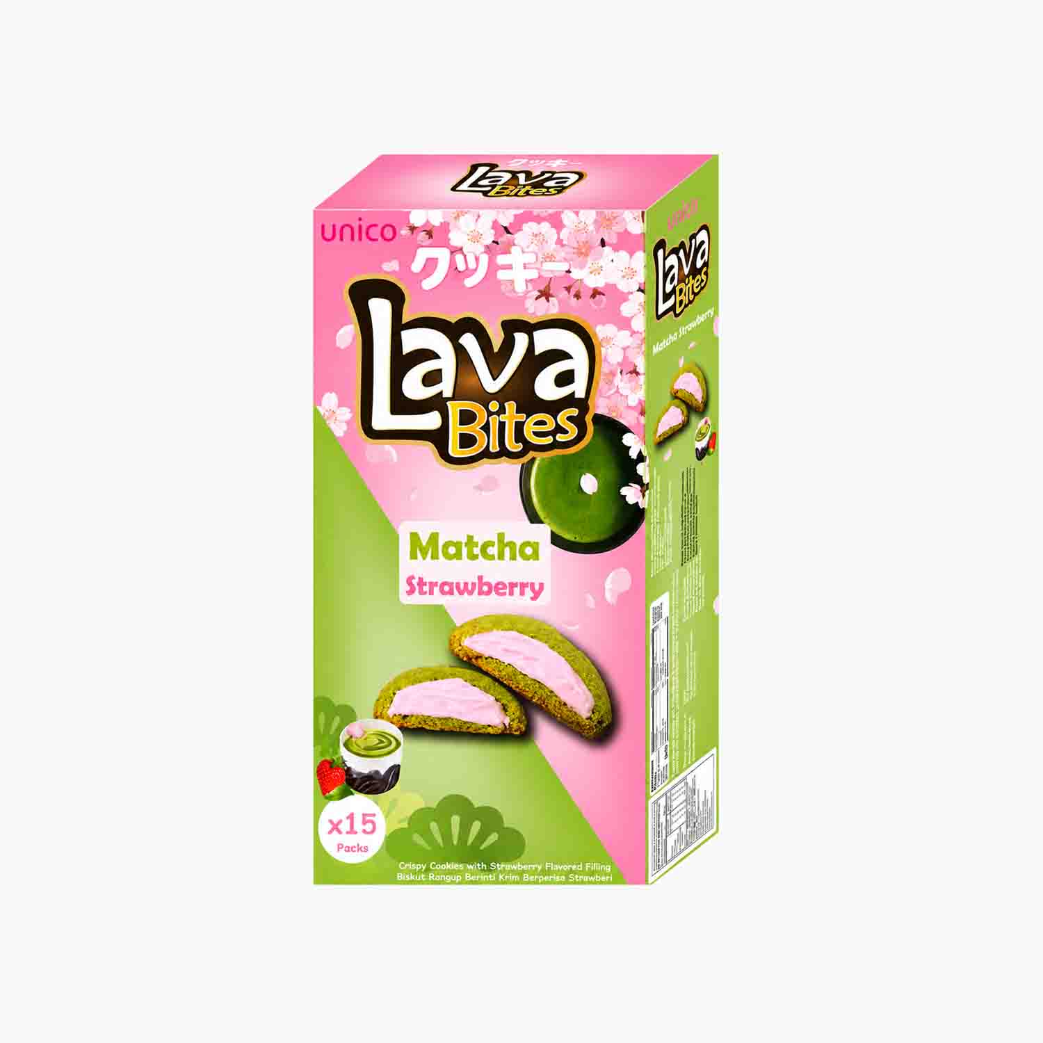 Lava Bites Cookies Matcha Strawberry