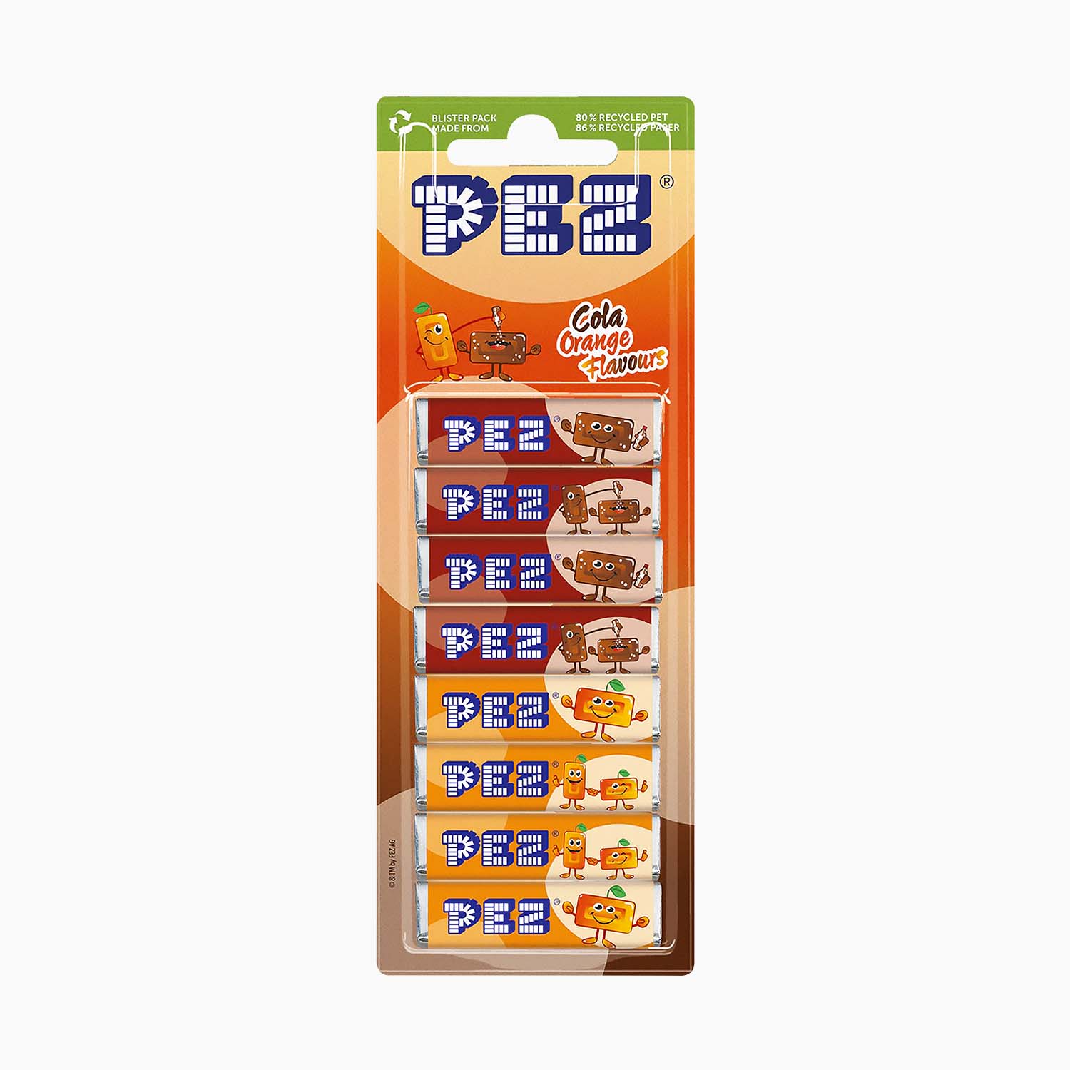 PEZ 6'er Pack - Cola-Orange