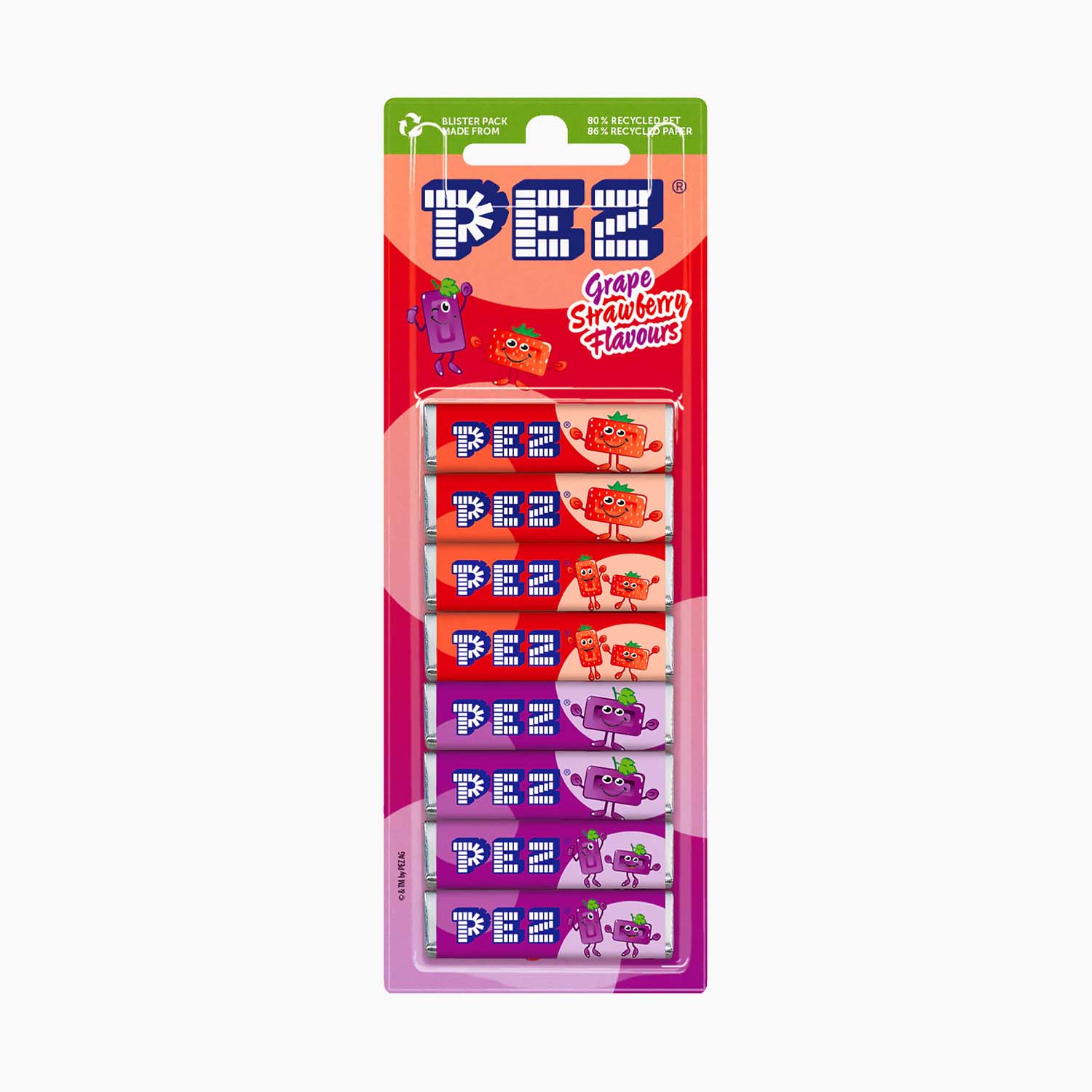 PEZ 6'er Pack - Grape Strawberry