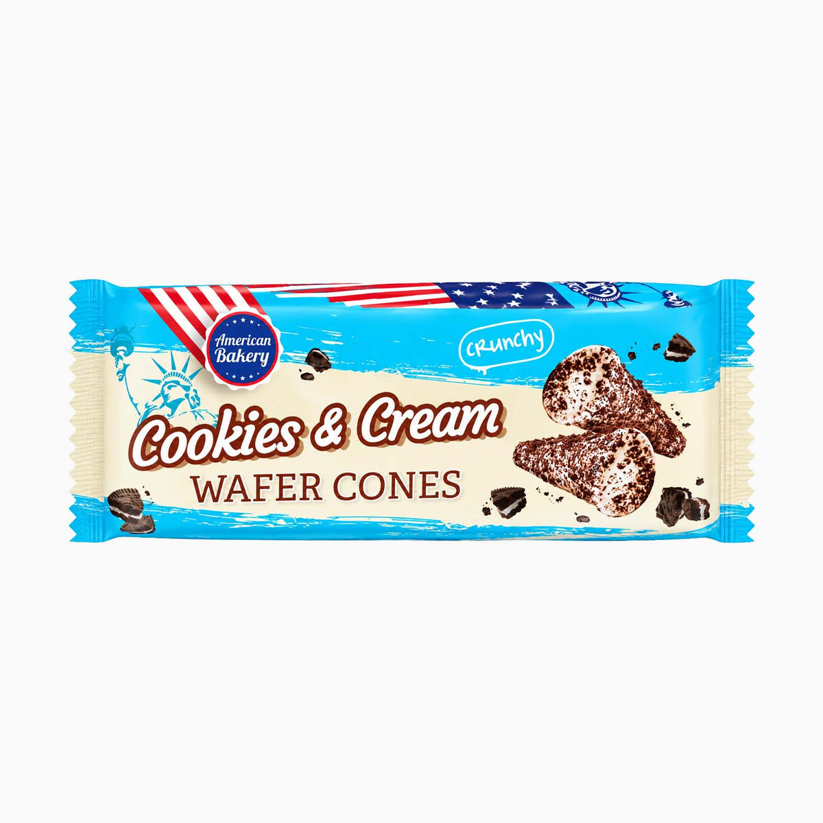 American Bakery Wafer Cones Cookies & Cream