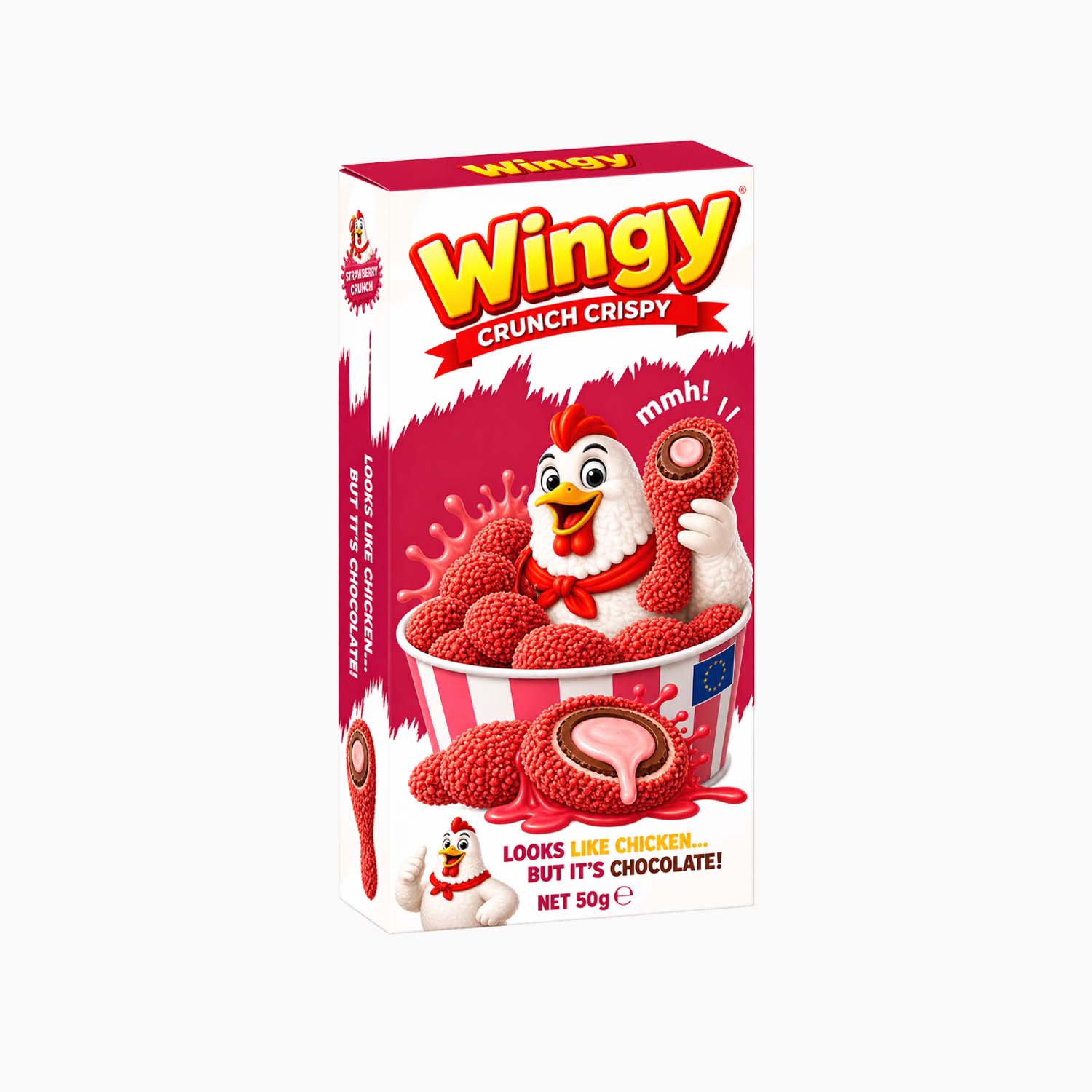 Wingy Crunch Crispy Strawberry Chocolate